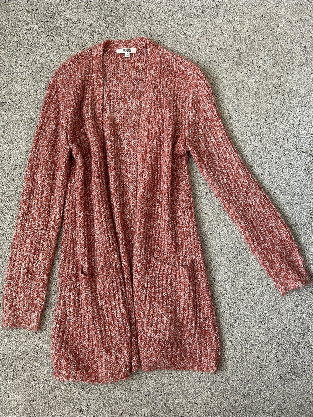 BB Dakota by Steve Madden Marled Rust Open-Front Cardigan